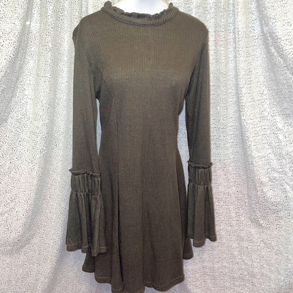 Bell Sleeve Sweater Dress